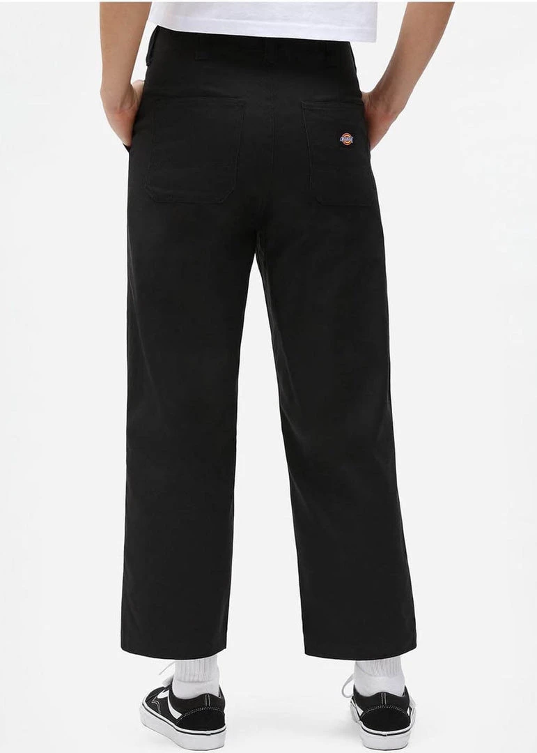 New In Dickies Womens Chokio Herringbone Trousers Black