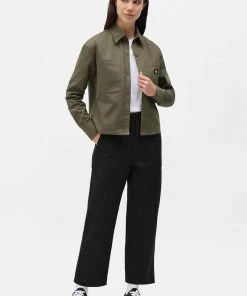 New In Dickies Womens Chokio Herringbone Trousers Black