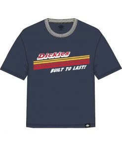 Dickies Ladies Cadwell Retro T-Shirt Navy