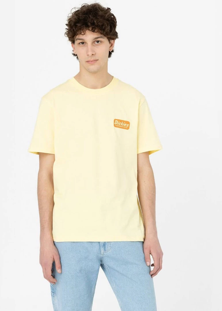 New In Dickies Mens Fircrest T-Shirt Pale Banana Yellow