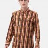 New In Dickies Mens Glenmora Check Shirt Brown