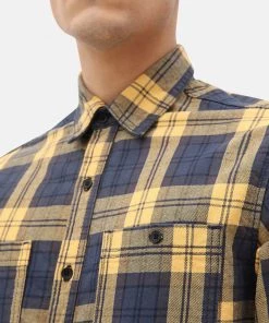 Dickies Mens New Iberia Check Shirt Air Force Blue New In