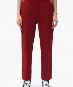 Clothing Dickies Womens Elizaville Trousers In Biking Red