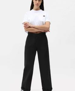 New In Dickies Womens Winnsboro Trousers In Black