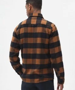 Dickies Mens Sacramento Flannel Shirt Brown New In