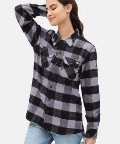 Dickies Mens Sacramento Flannel Shirt Grey