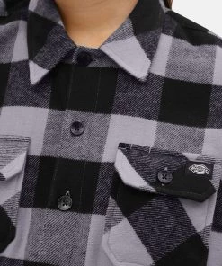 Dickies Mens Sacramento Flannel Shirt Grey