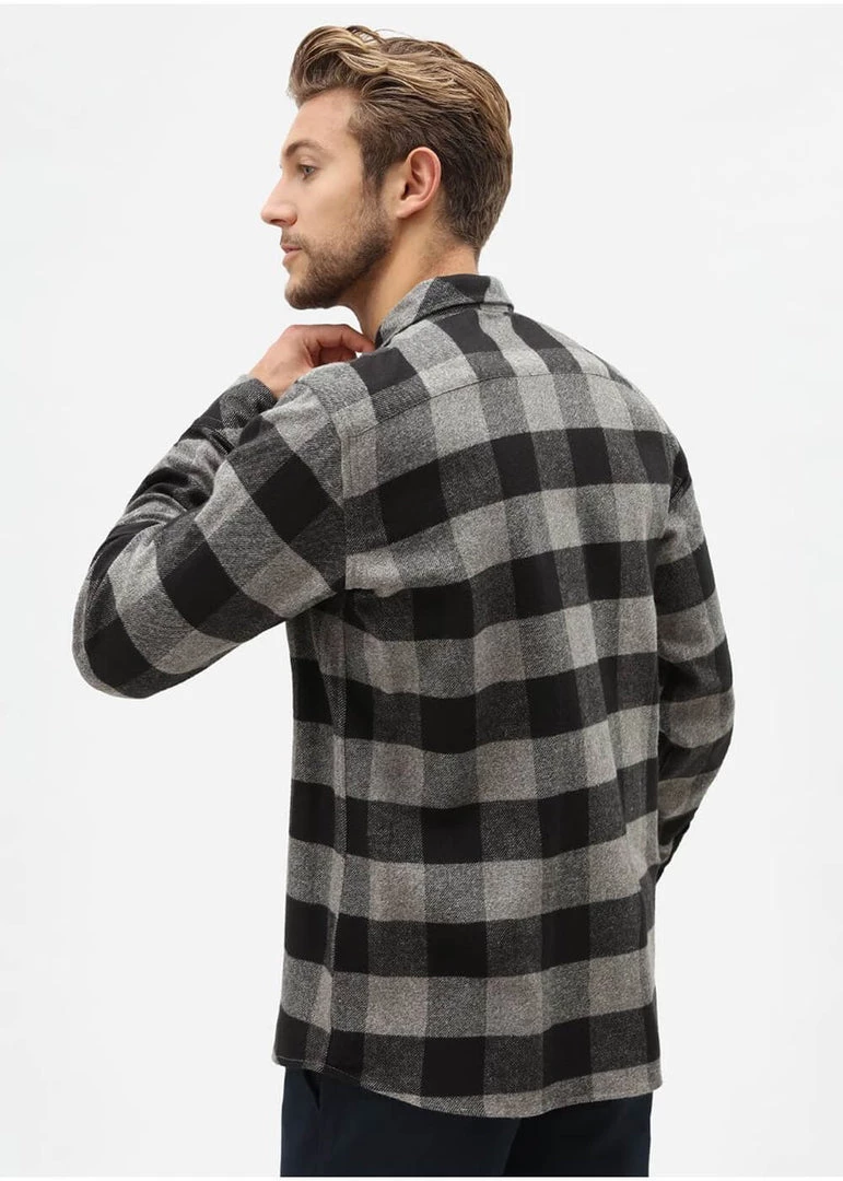 Dickies Mens Sacramento Flannel Shirt Grey