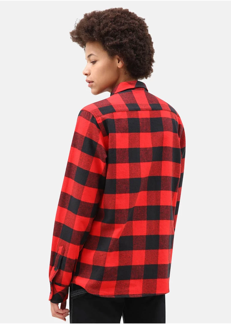 Dickies Mens Sacramento Flannel Shirt Red Black New In