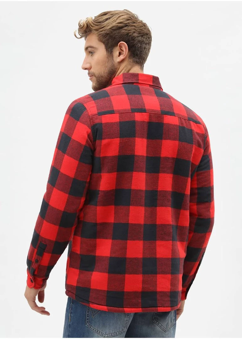 Dickies Mens Sacramento Flannel Shirt Red Black New In