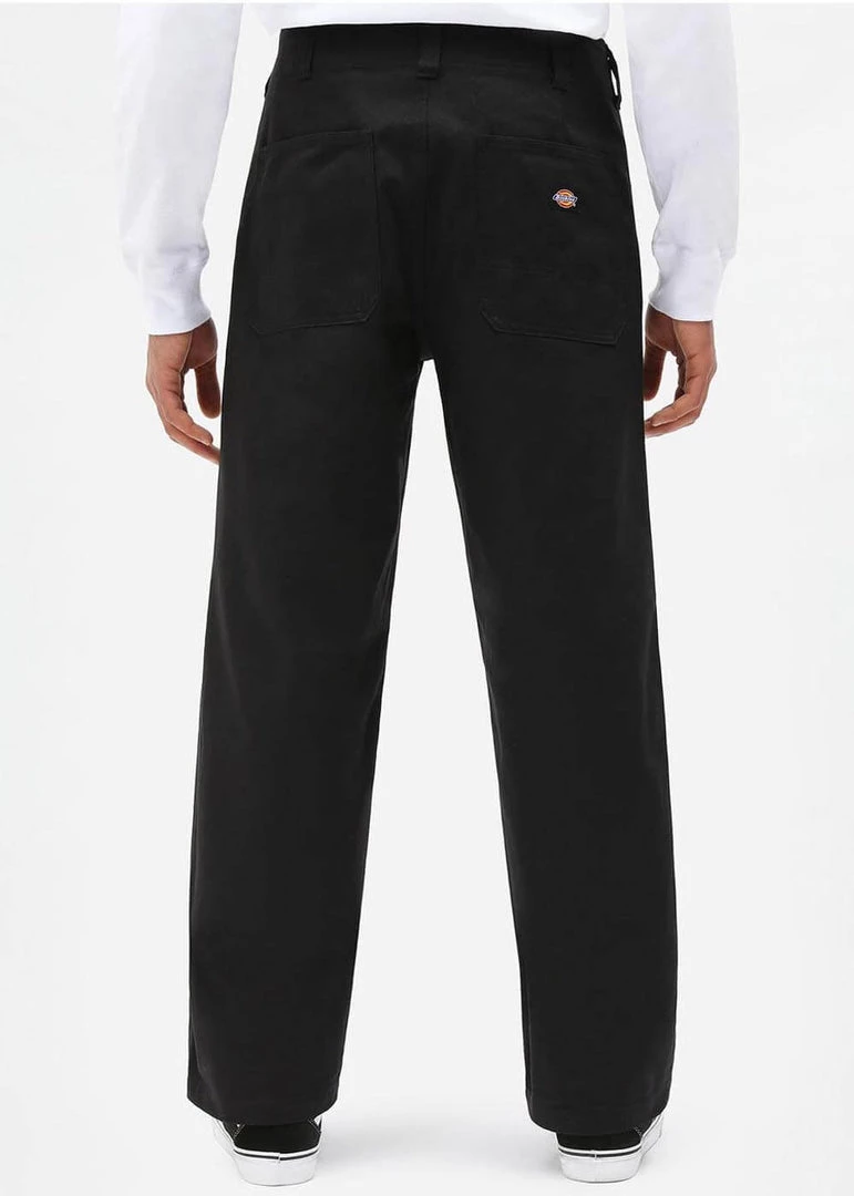 New In Dickies Mens Funkley Herringbone Trousers Black