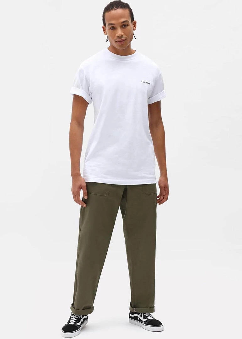 Dickies Mens Funkley Herringbone Trousers Military Green