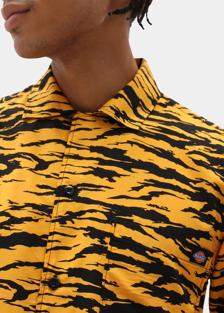 Dickies Mens Quamba Cadnium Shirt Yellow New In