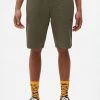 New In Dickies Mens Funkley Herringbone Shorts Military Green