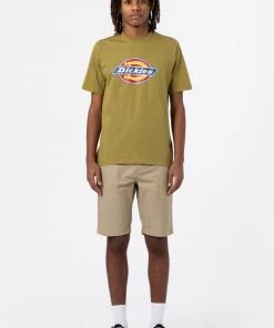 New In Dickies Men Icon Logo T-Shirt Moss Green