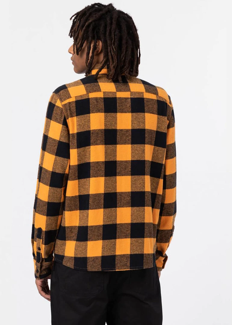 New In Dickies Men Sacramento Shirt Gold Ochre