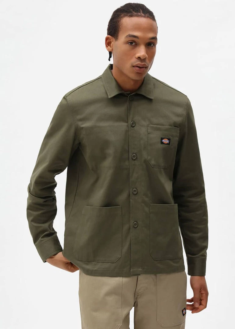 New In Dickies Mens Funkley Shirt Military Green