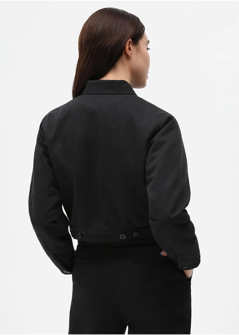 New In Dickies Womens Kiester Cropped Jacket Black