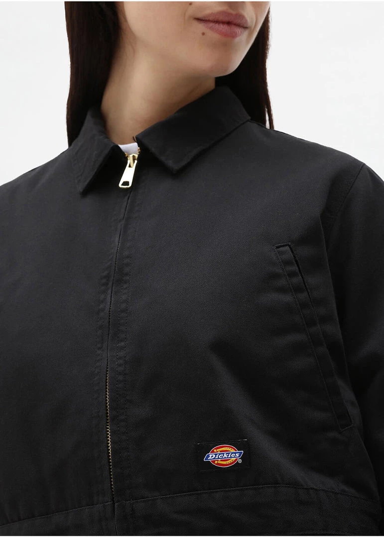 New In Dickies Womens Kiester Cropped Jacket Black