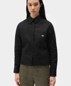 Dickies Womens Chokio Herringbone Shirt Black