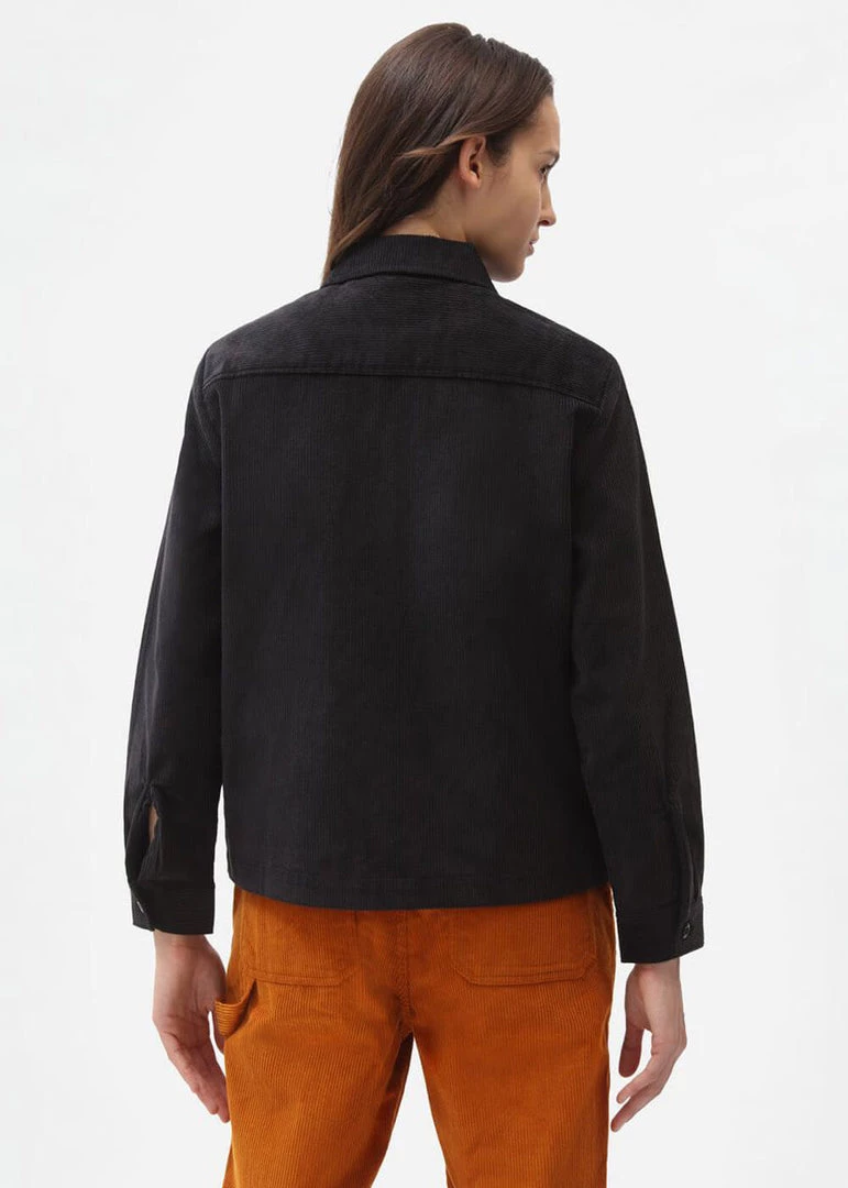 New In Dickies Womens Higginson Corduroy Shirt Black