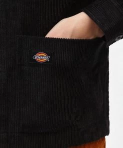 New In Dickies Womens Higginson Corduroy Shirt Black