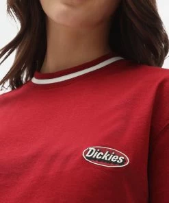 Dickies Womens Saxman T-Shirt Biking Red