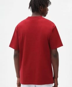 Dickies Mens Saxman T-Shirt Biking Red New In