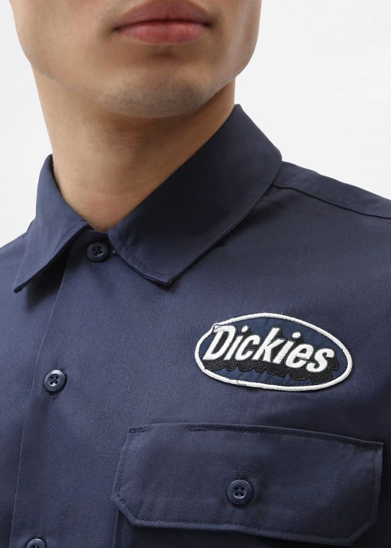 New In Dickies Men Saxman Shirt Navy