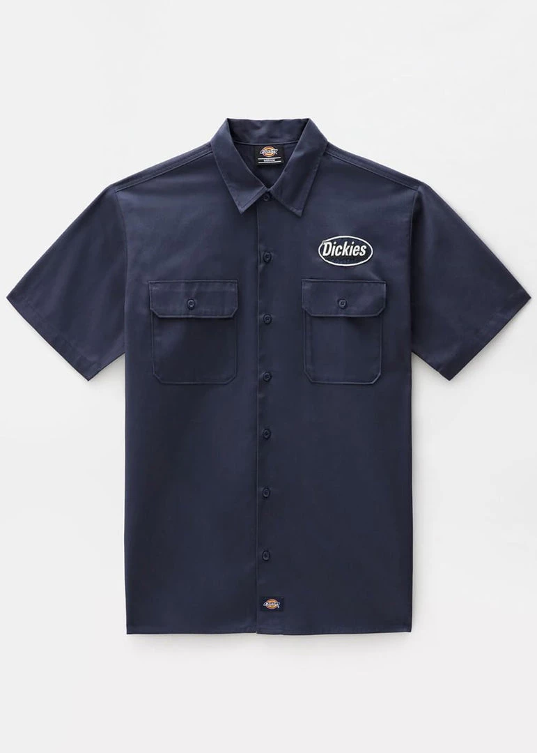 New In Dickies Men Saxman Shirt Navy