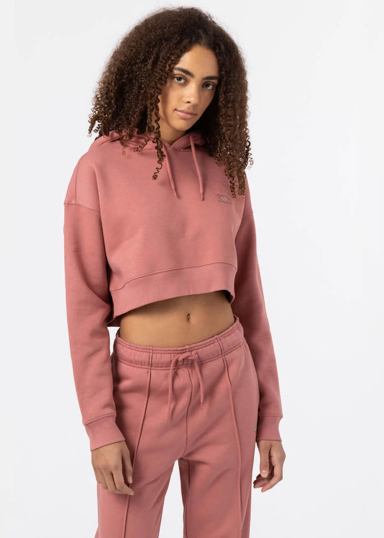 Dickies Women Oakport Cropped Hoodie Pink