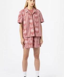 New In Dickies Dames Kelso Shirt Withered Rose Pink