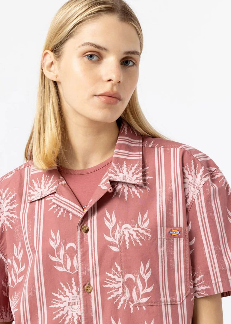 New In Dickies Dames Kelso Shirt Withered Rose Pink