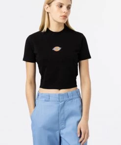 New In Dickies Women Maple Valley T-Shirt Black