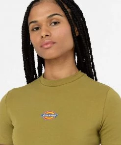 New In Dickies Women Maple Valley T-Shirt Moss Green