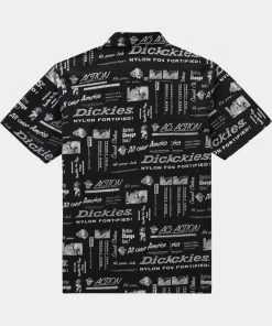 New In Dickies Mens Pillager Shirt Black