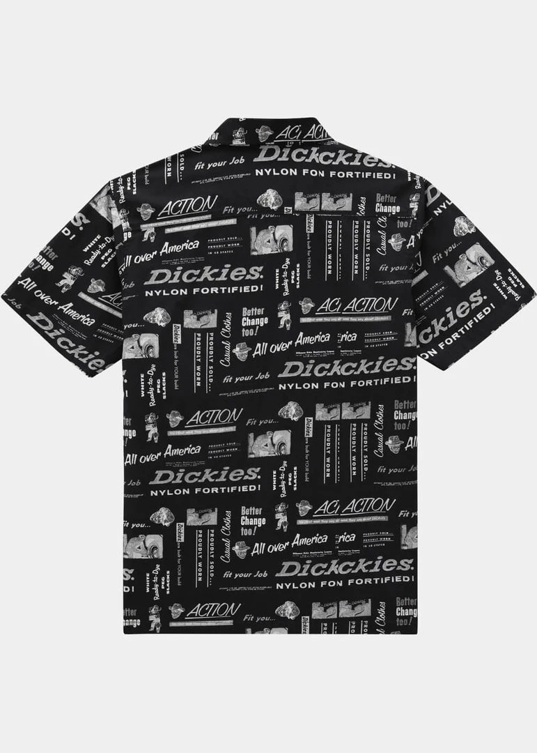 New In Dickies Mens Pillager Shirt Black