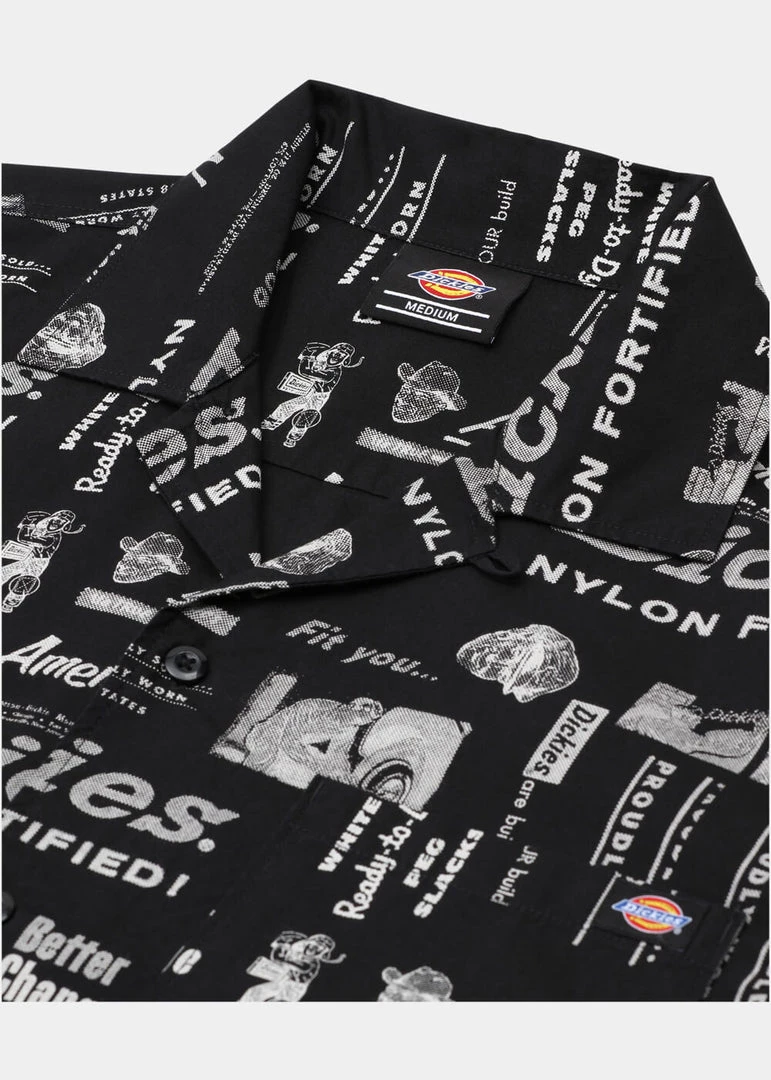 New In Dickies Mens Pillager Shirt Black