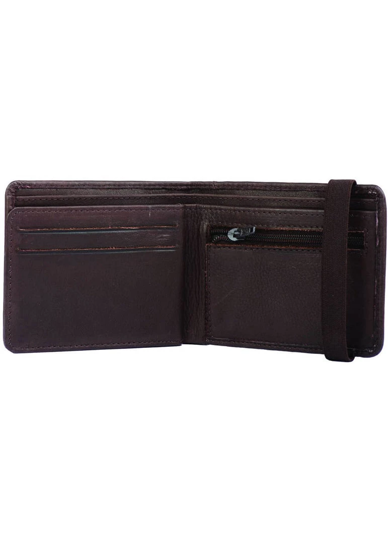 New In Dickies Wilburn Leather Wallet Brown