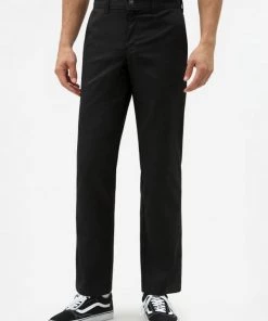 New In Dickies Mens 894 Industrial Flex Slim Fit Trousers Black