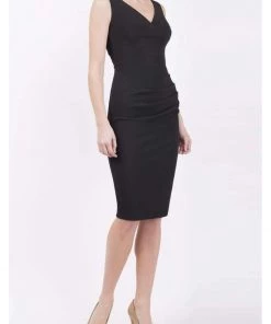 Diva Catwalk Banbury 50's Pencil Dress Black