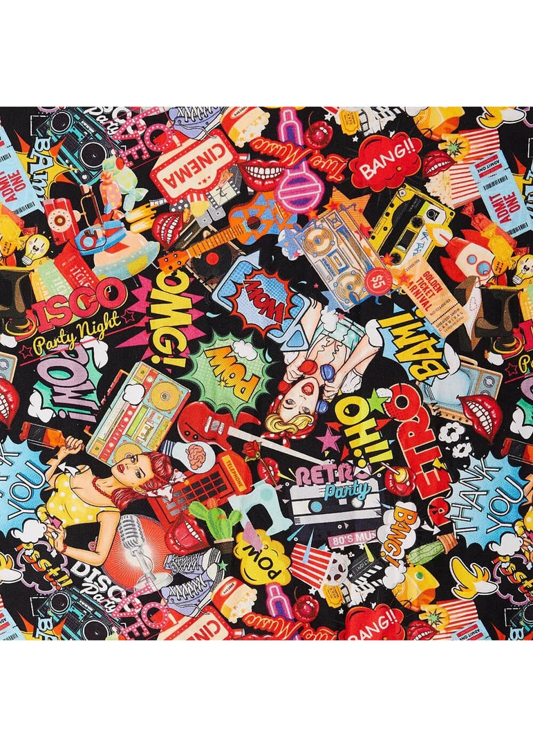 New In Dolly & Dotty Amanda Pop Art 50's Swing Dress Multi