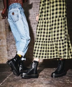 Dr. Martens Jadon Smooth Lace-up Boots Black New In