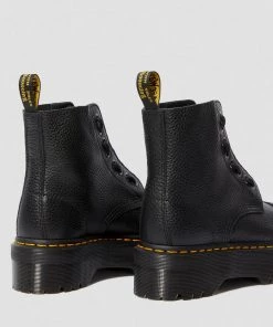 Dr. Martens Sinclair Nappa Leather Platform Boots Black New In