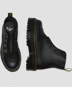 Dr. Martens Sinclair Nappa Leather Platform Boots Black New In