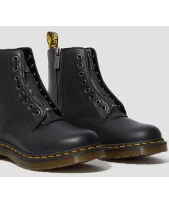 Dr. Martens 1460 Pascal Front Zip Nappa Boots Black