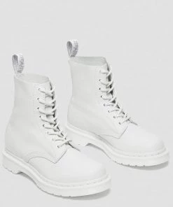 Dr. Martens 1460 Pascal Mono Virginia Soft Leather Boots White