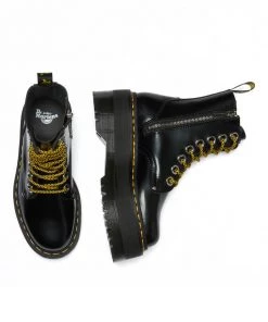 Dr. Martens Jadon Max Buttero Leather Platform Boots Black New In