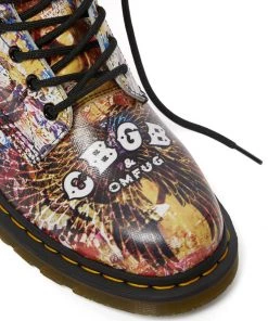New In Dr. Martens 1460 CBGB Backhand Boots Multi