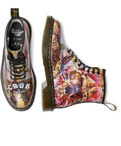 New In Dr. Martens 1460 CBGB Backhand Boots Multi